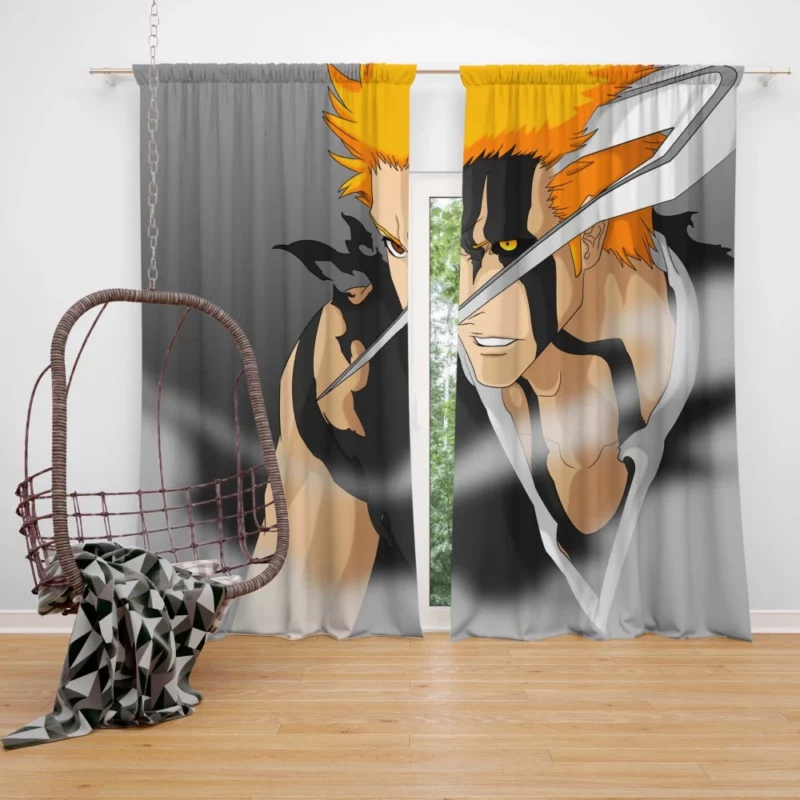 Ichigo Conquests Soul Reaper Quest Anime Curtain