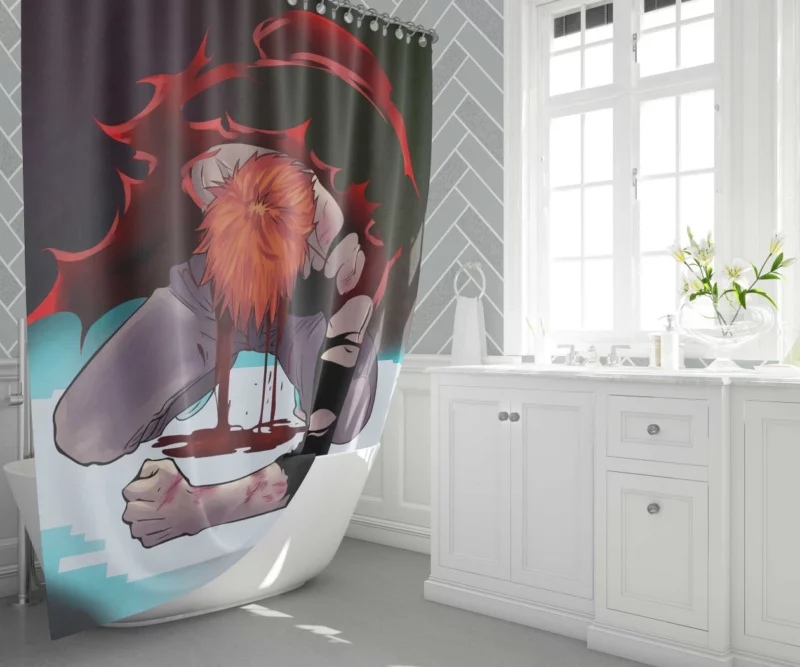 Ichigo Destiny Soul Reaper Saga Anime Shower Curtain 1