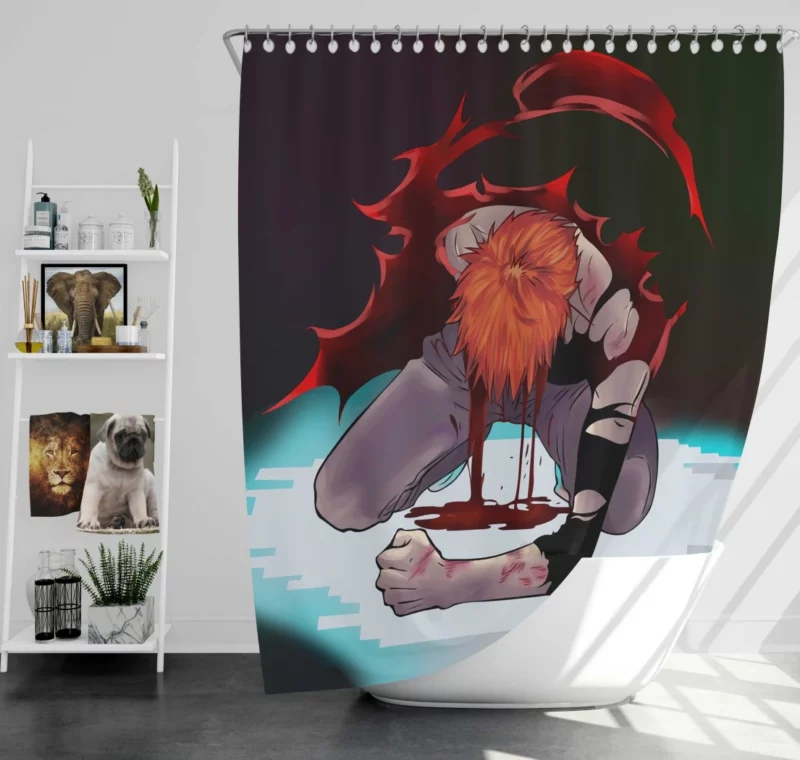 Ichigo Destiny Soul Reaper Saga Anime Shower Curtain