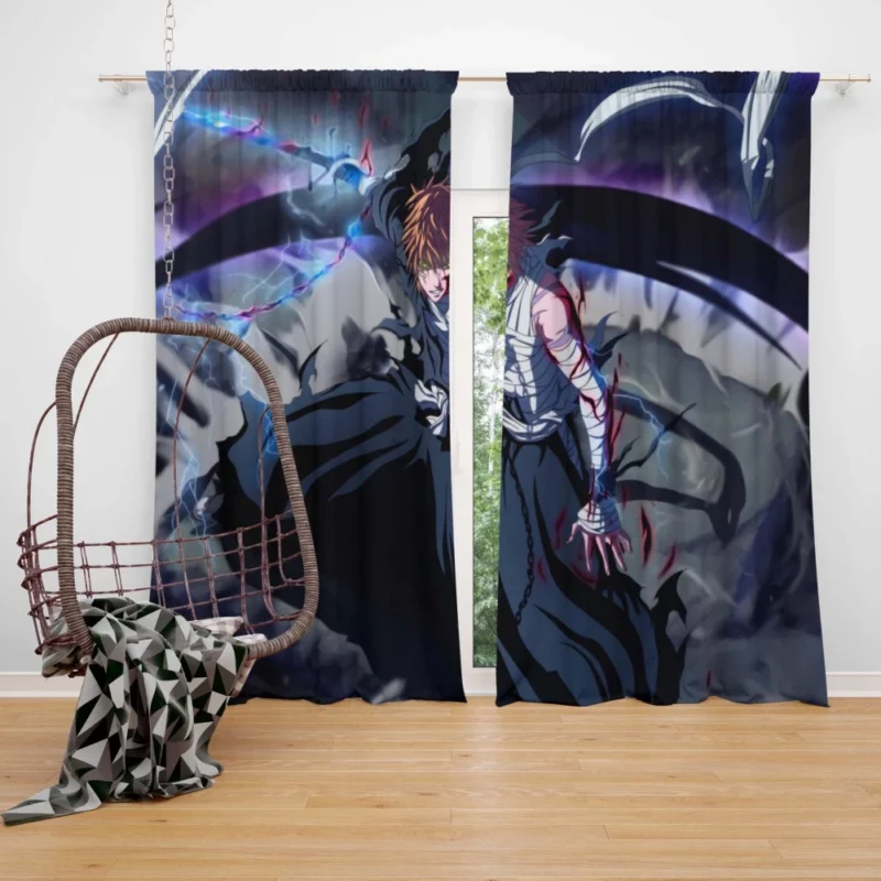 Ichigo Determination Soul Reaper Quest Anime Curtain