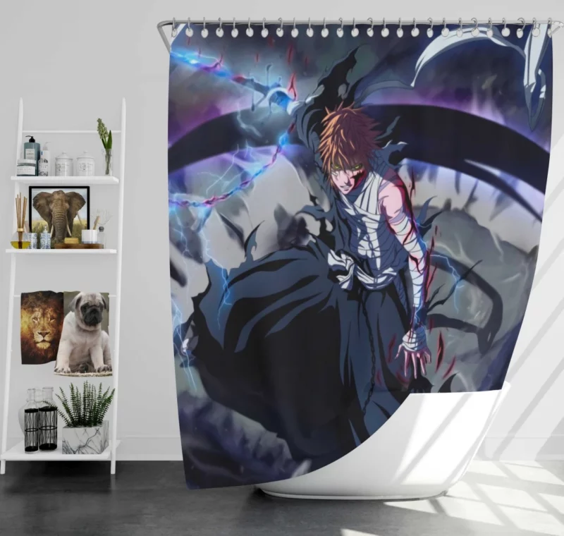 Ichigo Determination Soul Reaper Quest Anime Shower Curtain