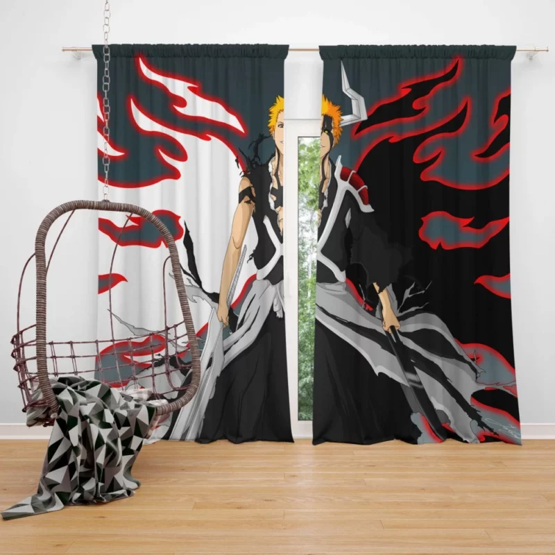 Ichigo Determination Soul Reaper Saga Anime Curtain