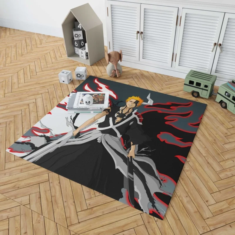 Ichigo Determination Soul Reaper Saga Anime Rug 1