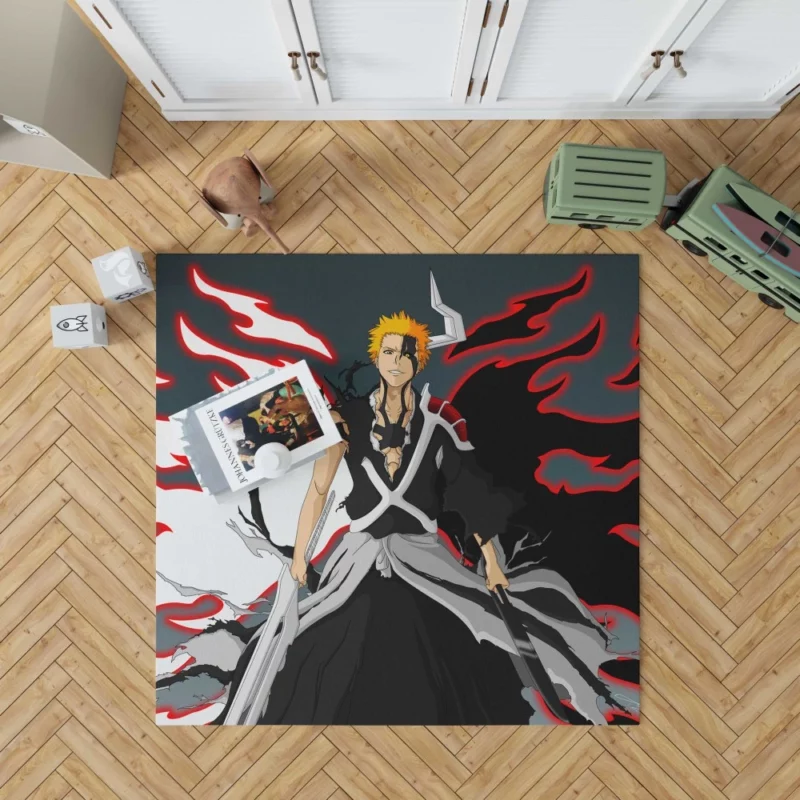 Ichigo Determination Soul Reaper Saga Anime Rug