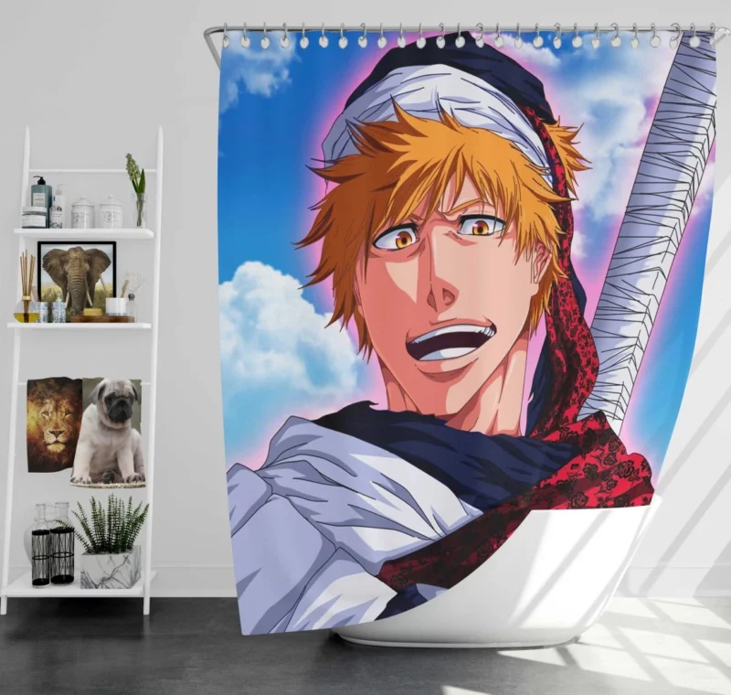 Ichigo Fate Soul Reaper Chronicles Anime Shower Curtain