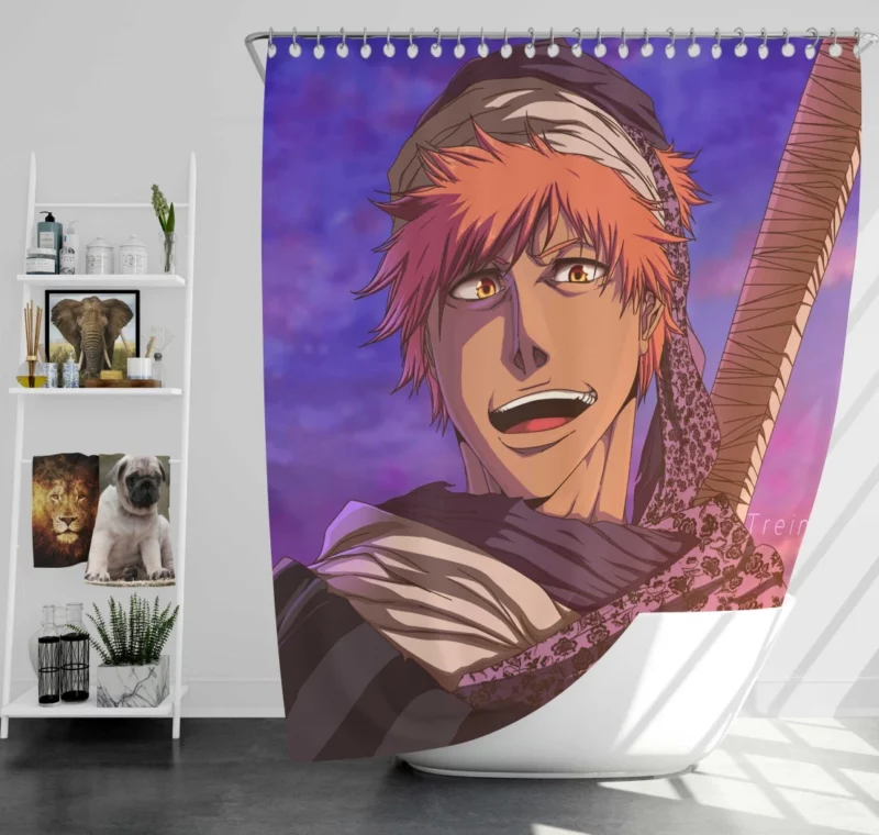 Ichigo Hollow Awakening Anime Shower Curtain