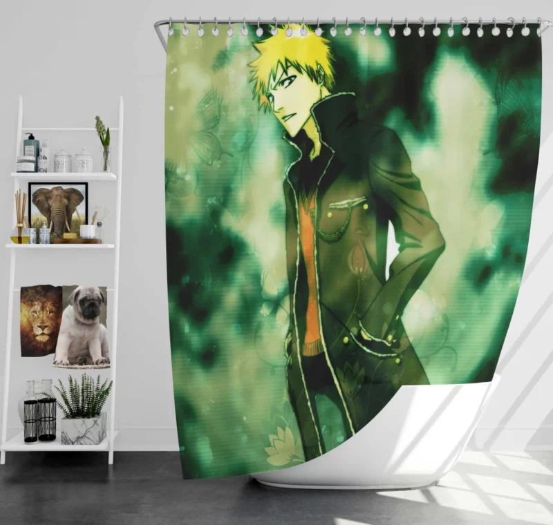 Ichigo Journey Shinigami Chronicles Anime Shower Curtain