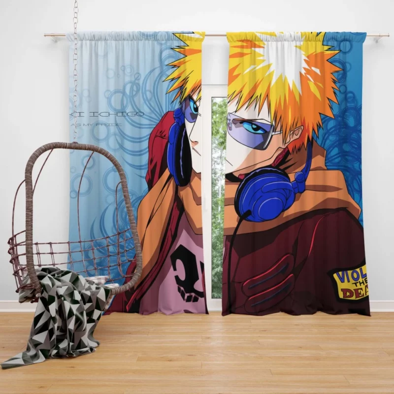 Ichigo Kurosaki Heroic Tale Anime Curtain