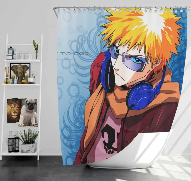 Ichigo Kurosaki Heroic Tale Anime Shower Curtain