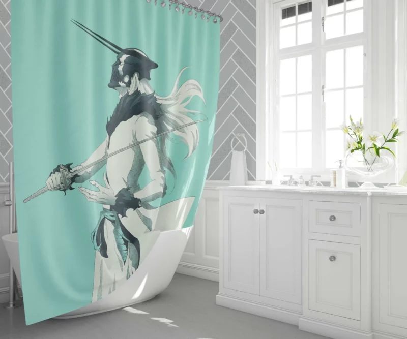 Ichigo Kurosaki Hollow Confrontation Anime Shower Curtain 1