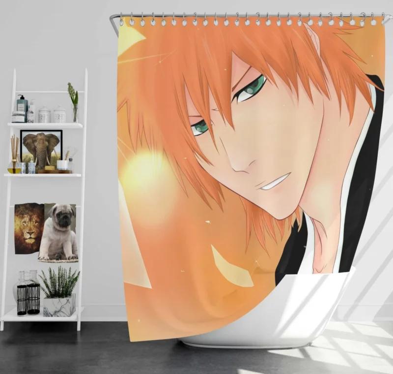 Ichigo Kurosaki Hollow Encounters Anime Shower Curtain