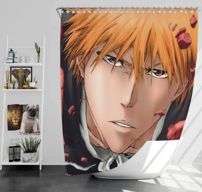 Ichigo Kurosaki Shinigami Path Anime Shower Curtain