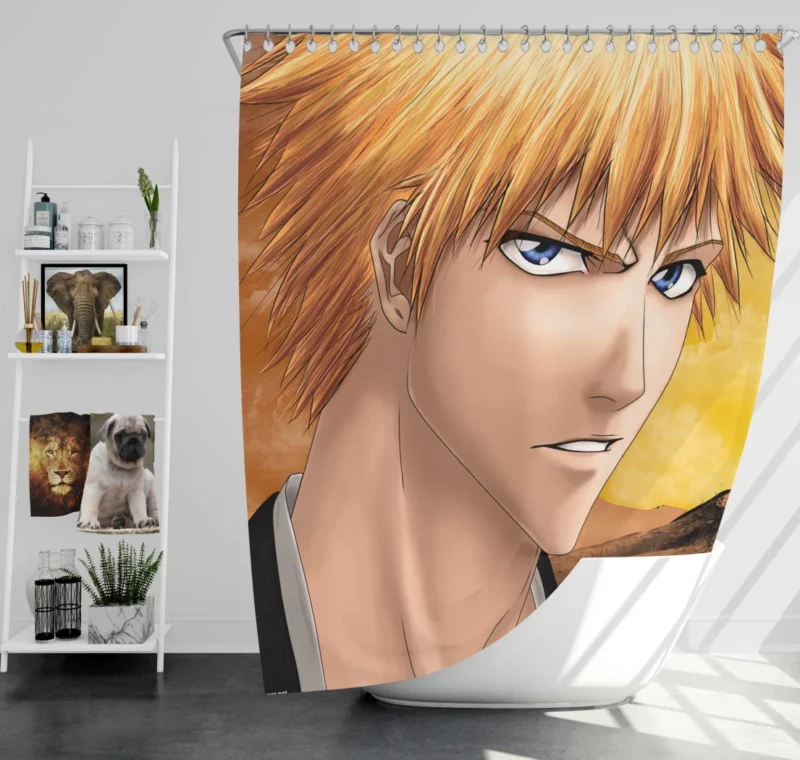 Ichigo Kurosaki Soul Reaper Saga Anime Shower Curtain