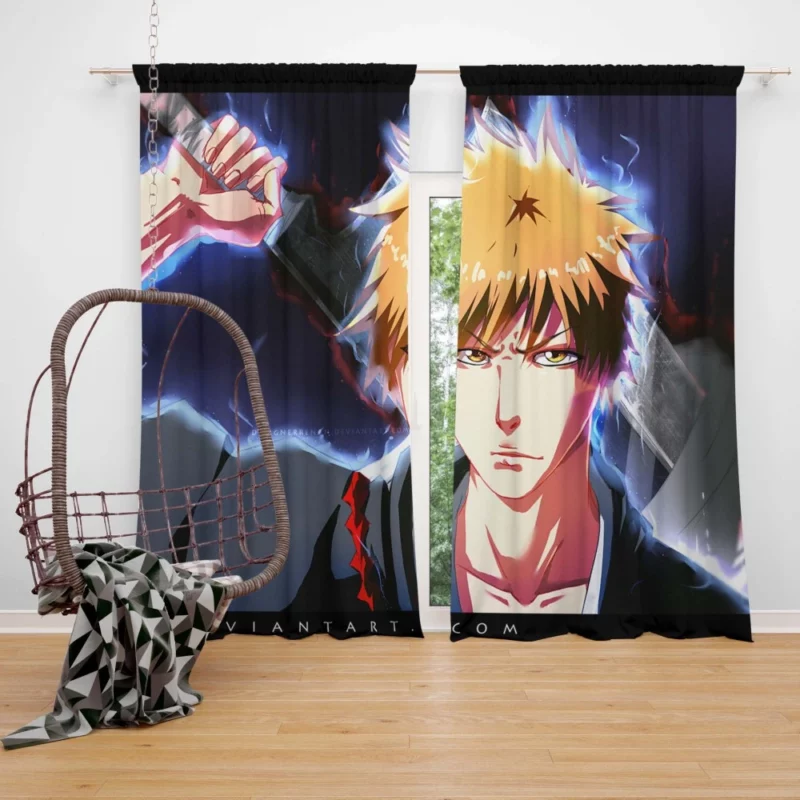 Ichigo Kurosaki Zanpakuto Warrior Anime Curtain