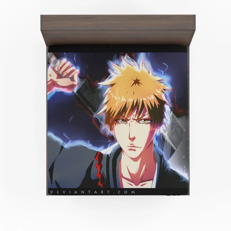 Ichigo Kurosaki Zanpakuto Warrior Anime Fitted Sheet