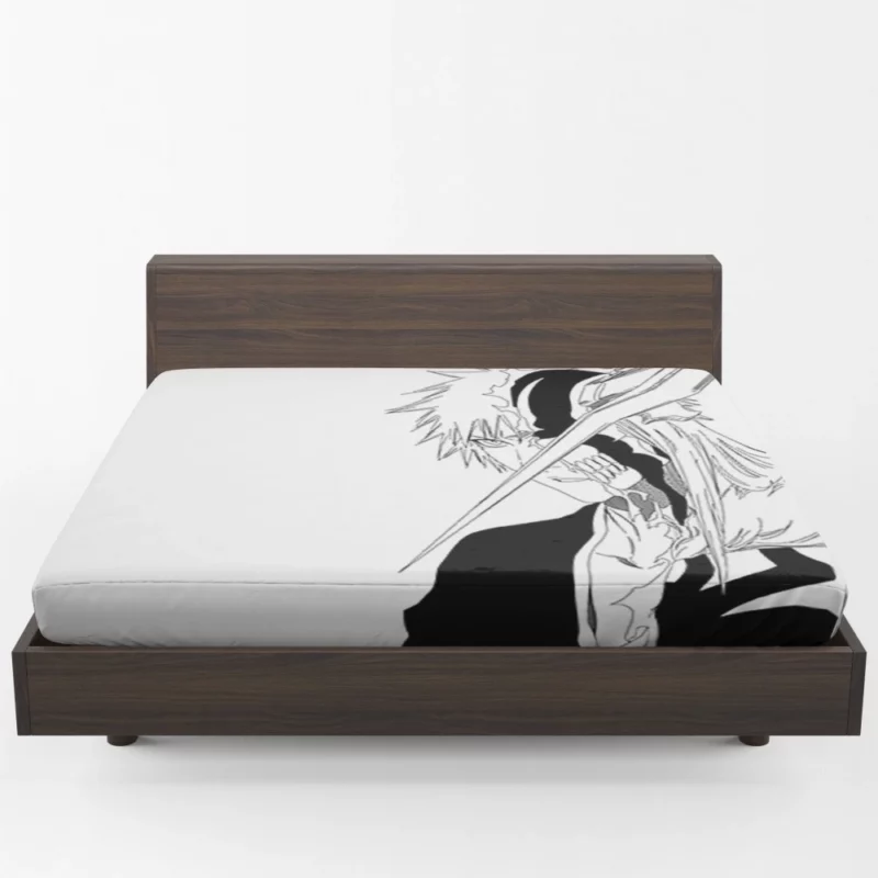 Ichigo Struggles Hollow Encounters Anime Fitted Sheet 1