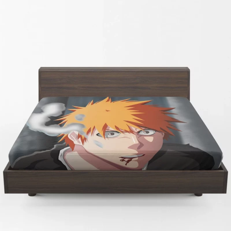 Ichigo Struggles Zangetsu Power Anime Fitted Sheet 1