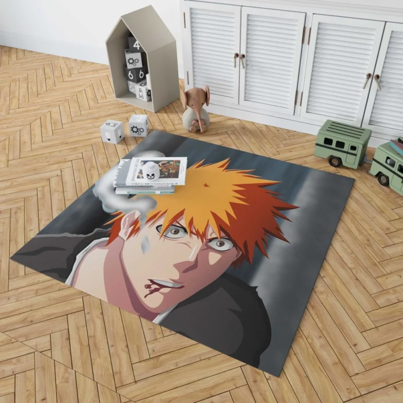 Ichigo Struggles Zangetsu Power Anime Rug 1