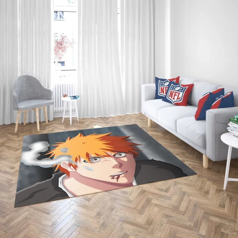 Ichigo Struggles Zangetsu Power Anime Rug 2