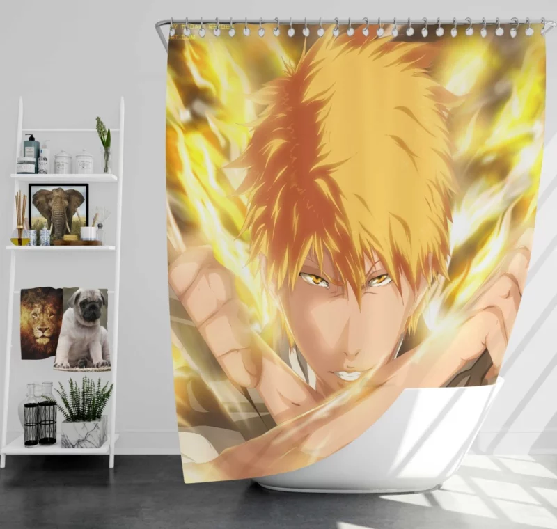 Ichigo Triumph Hollow Showdown Anime Shower Curtain