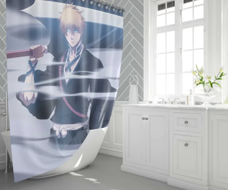 Ichigo Ultimate Form Unleashed Anime Shower Curtain 1