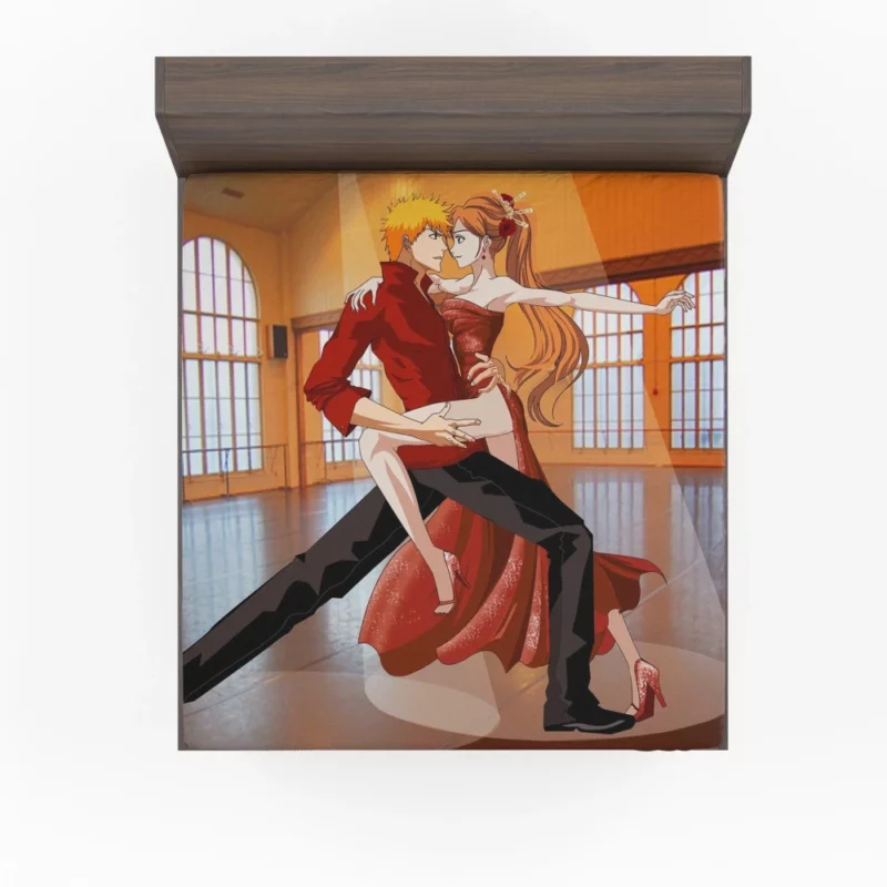 Ichigo and Orihime Unbreakable Bonds Anime Fitted Sheet