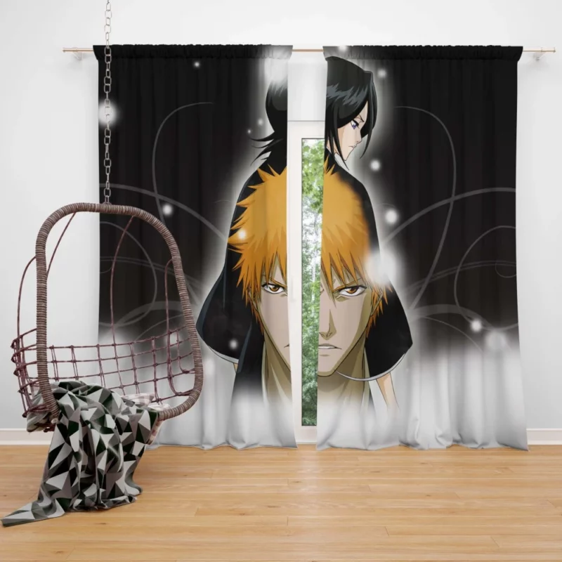 Ichigo and Rukia Unbreakable Friendship Anime Curtain