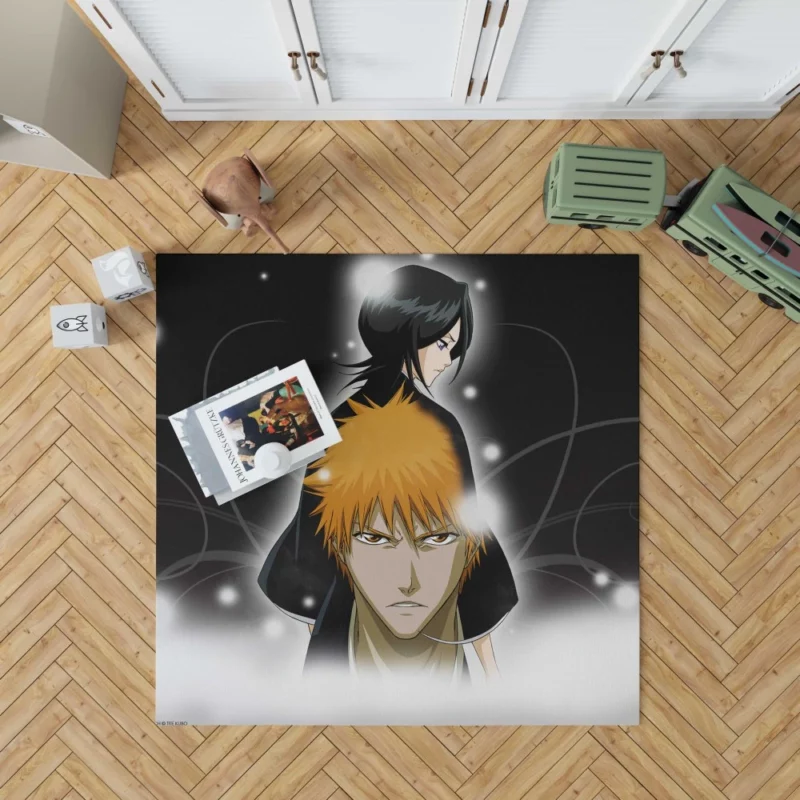 Ichigo and Rukia Unbreakable Friendship Anime Rug