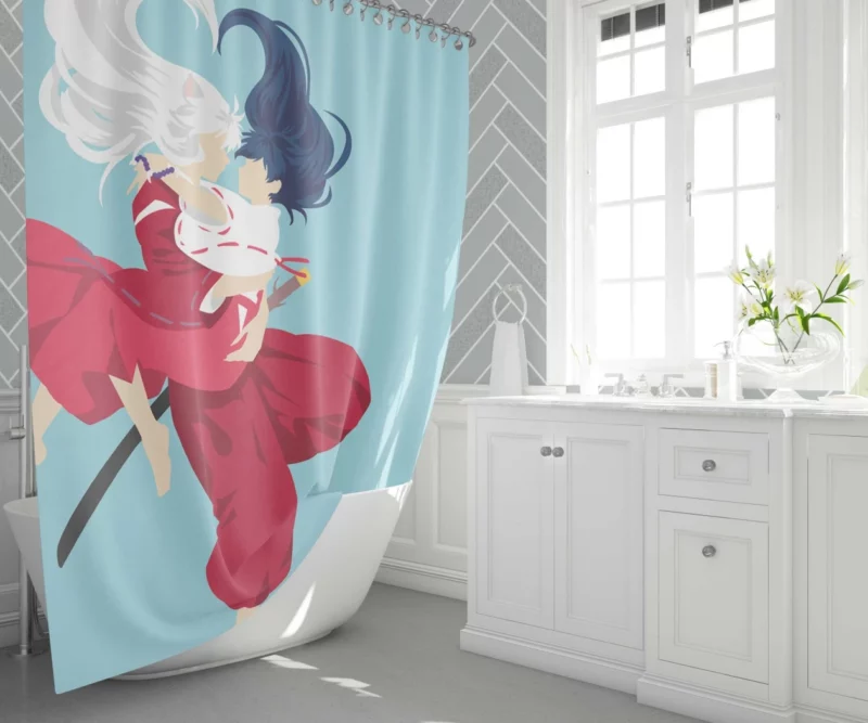 InuYasha Epic Tale Kagome Journey Anime Shower Curtain 1