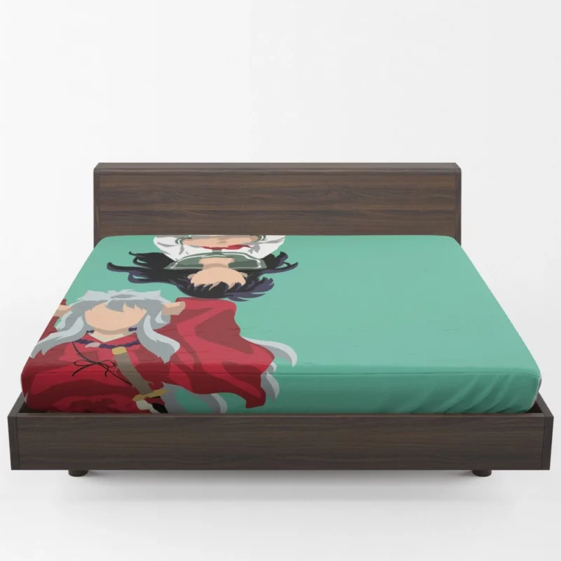 InuYasha and Kagome Time-Traveling Duo Anime Fitted Sheet 1