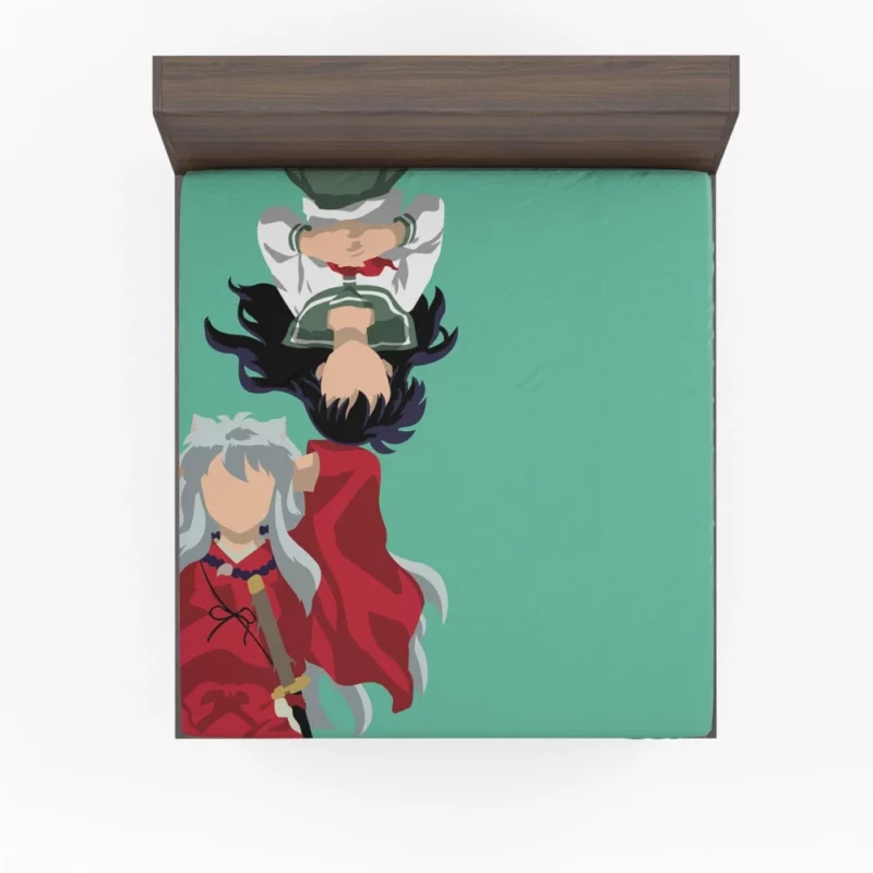 InuYasha and Kagome Time-Traveling Duo Anime Fitted Sheet