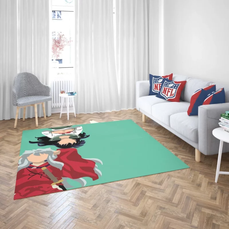 InuYasha and Kagome Time-Traveling Duo Anime Rug 2