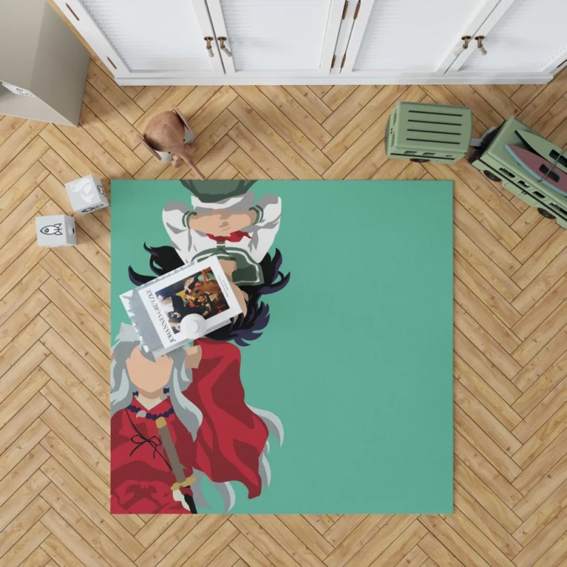 InuYasha and Kagome Time-Traveling Duo Anime Rug