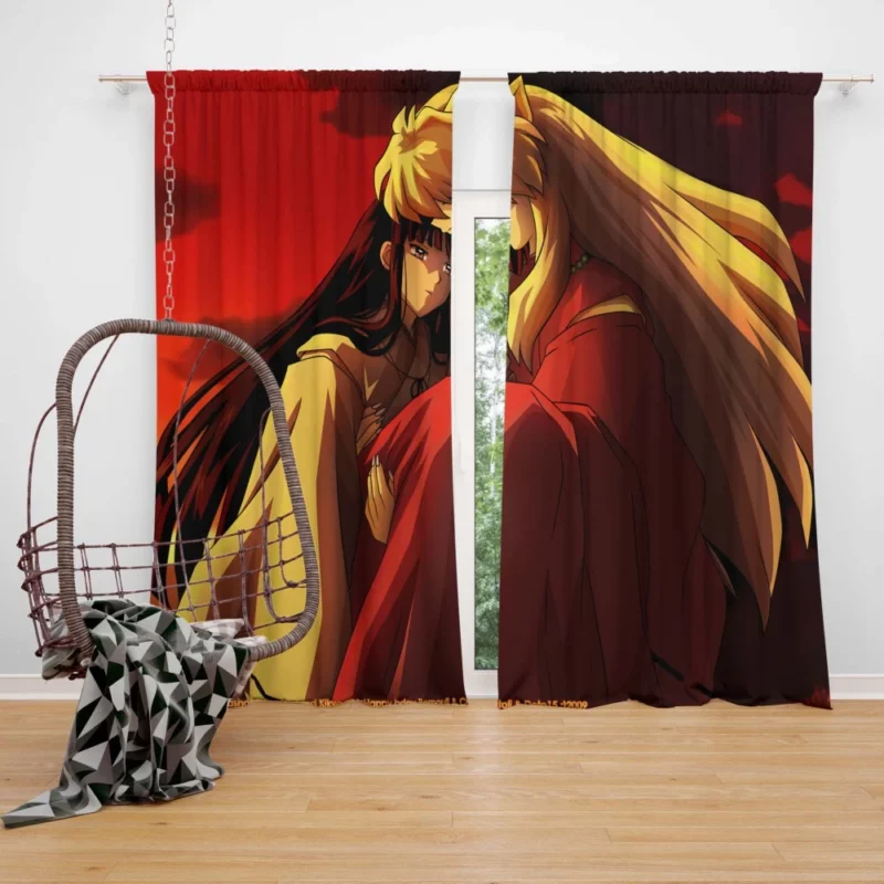 InuYasha and Kikyô Fated Bond Anime Curtain