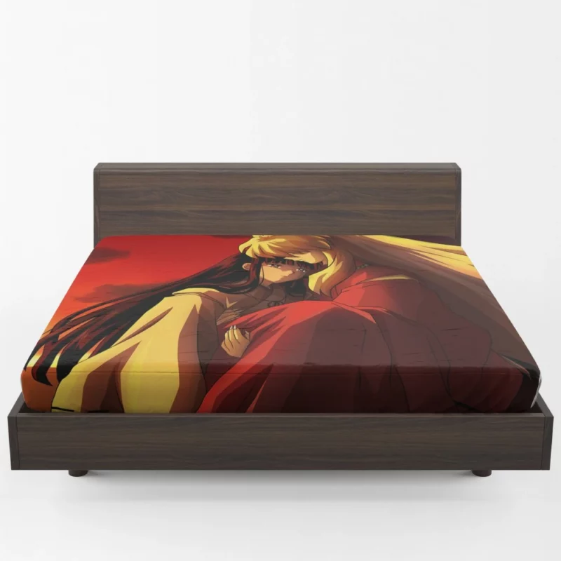 InuYasha and Kikyô Fated Bond Anime Fitted Sheet 1