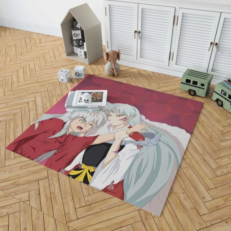 InuYasha and Sessh?maru Sibling Strife Anime Rug 1