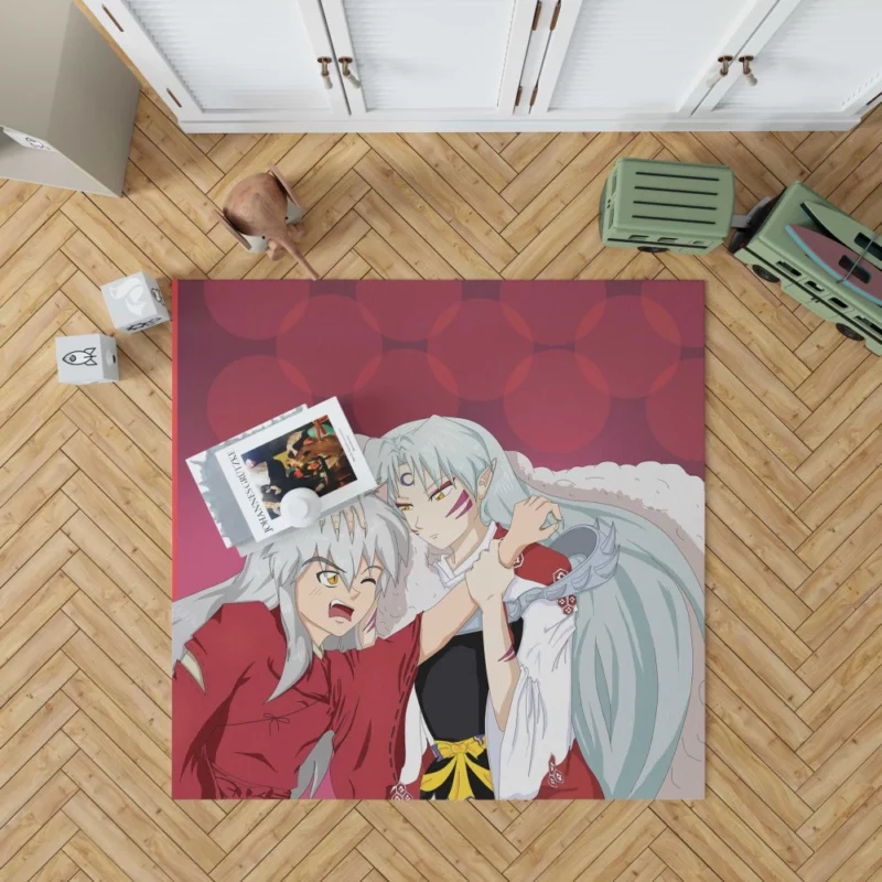 InuYasha and Sessh?maru Sibling Strife Anime Rug