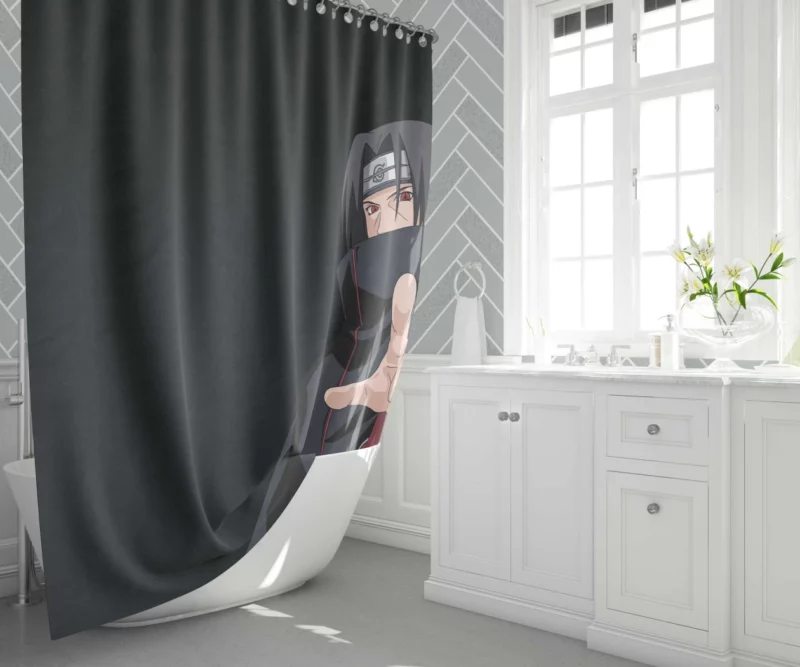 Itachi Uchiha Akatsuki Influence Anime Shower Curtain 1