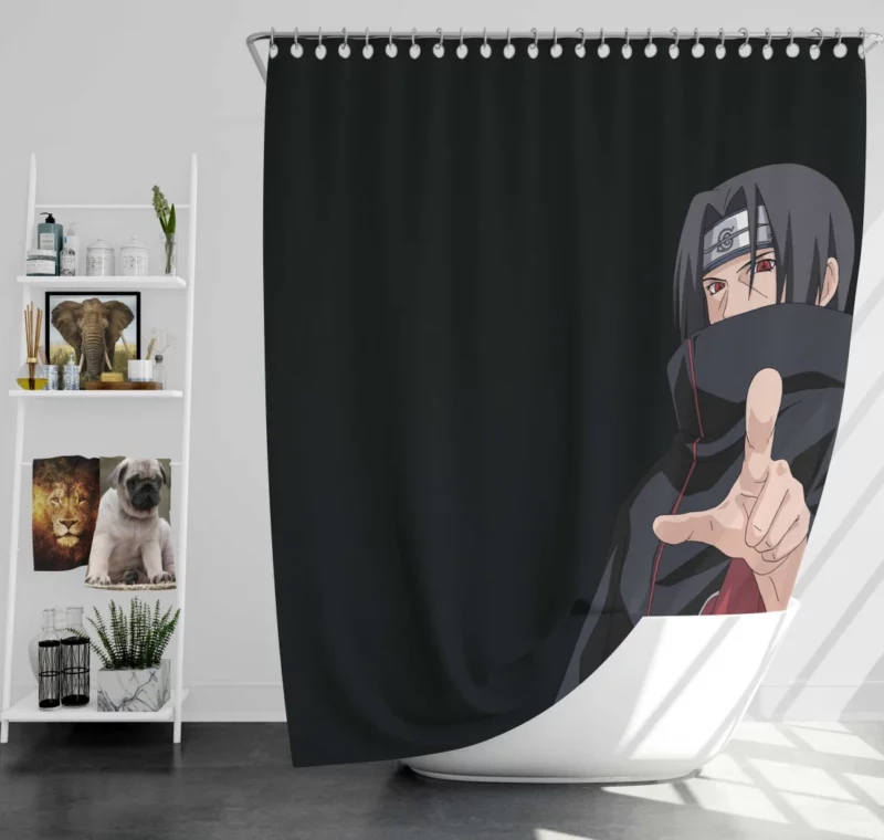 Itachi Uchiha Akatsuki Influence Anime Shower Curtain