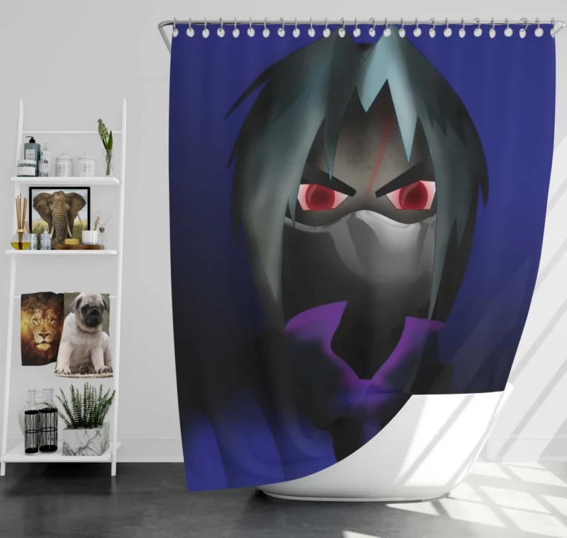 Itachi Uchiha Enigmatic Aura Anime Shower Curtain