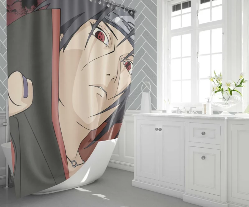 Itachi Uchiha Guardian Shadow Anime Shower Curtain 1