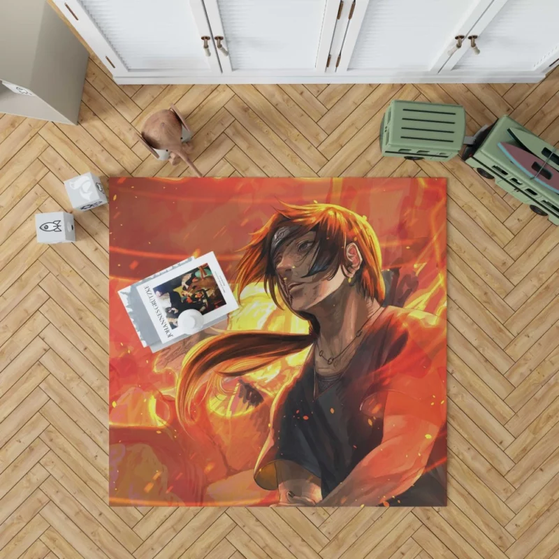 Itachi Uchiha Shrouded Past Anime Rug