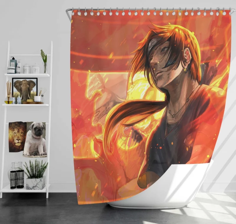 Itachi Uchiha Shrouded Past Anime Shower Curtain