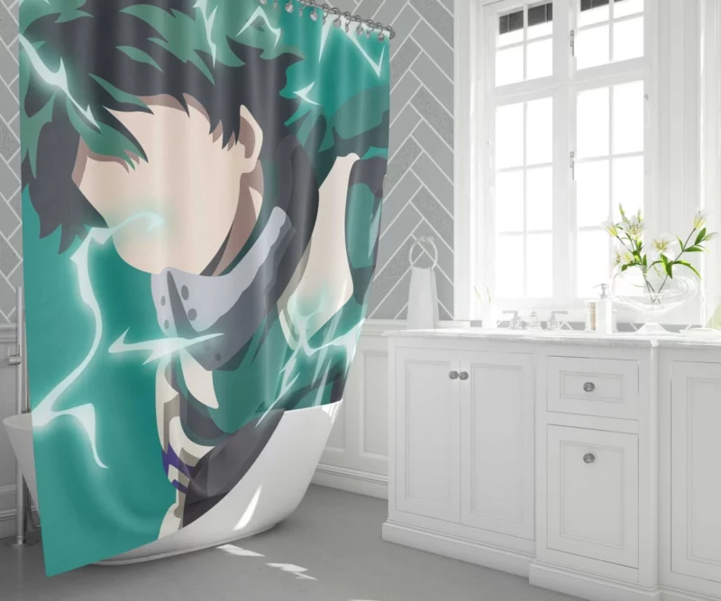 Izuku Midoriya Aspiring Hero Anime Shower Curtain 1