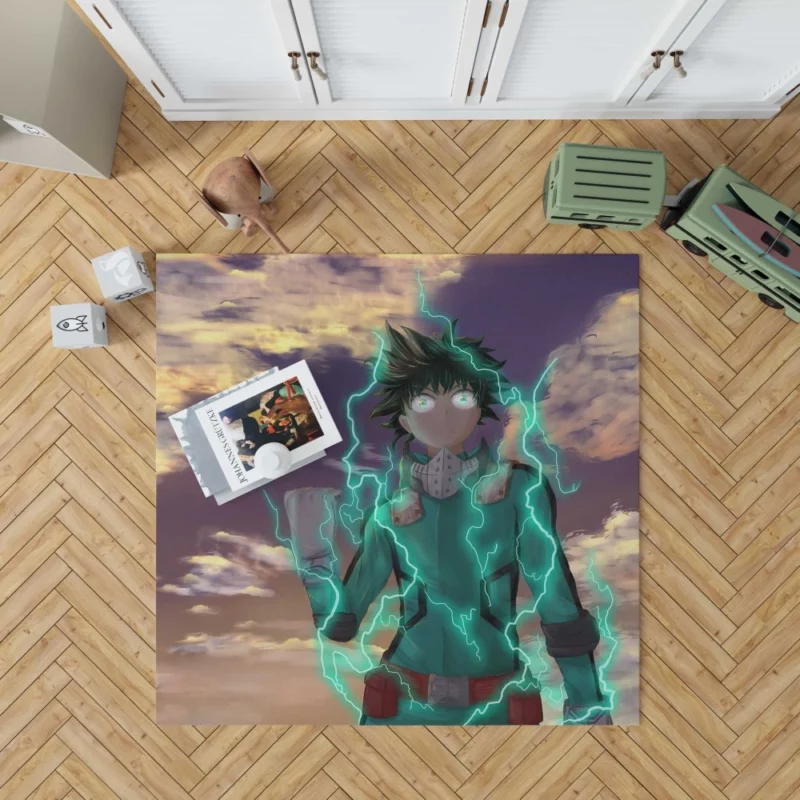 Izuku Midoriya Aspiring Hero Pursuit Anime Rug