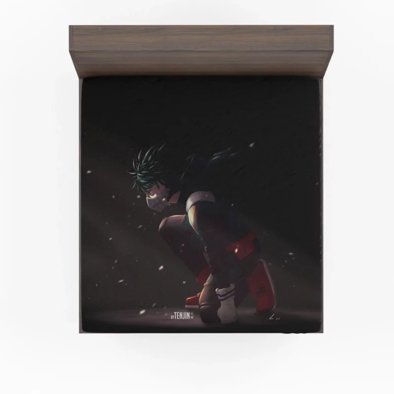 Izuku Midoriya Aspiring Hero Quest Anime Fitted Sheet