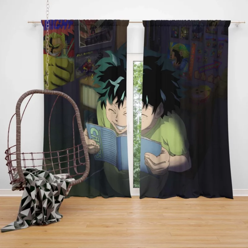 Izuku Midoriya Challenges and Triumphs Anime Curtain