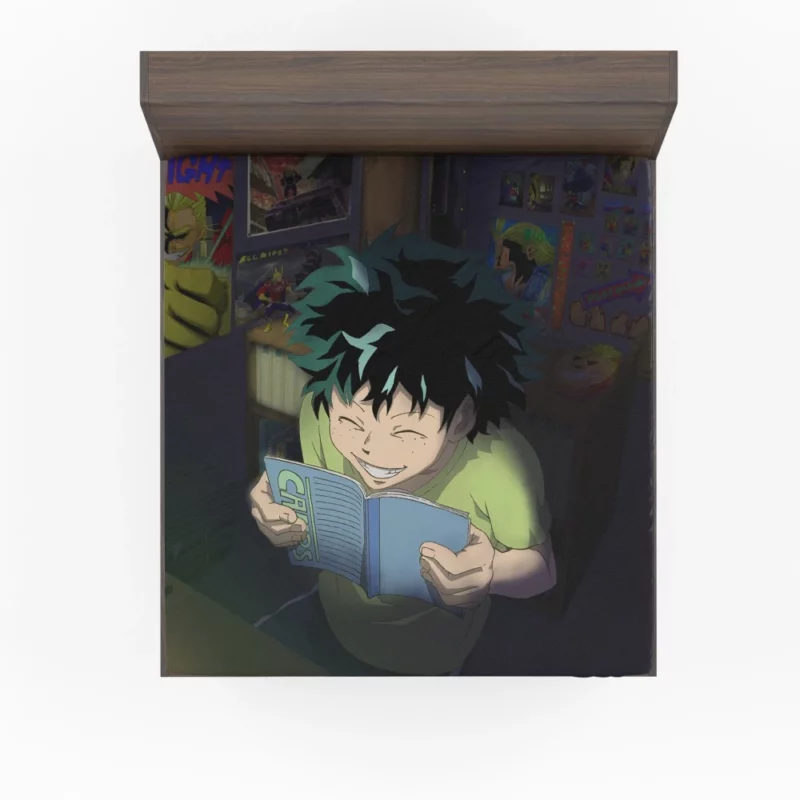 Izuku Midoriya Challenges and Triumphs Anime Fitted Sheet