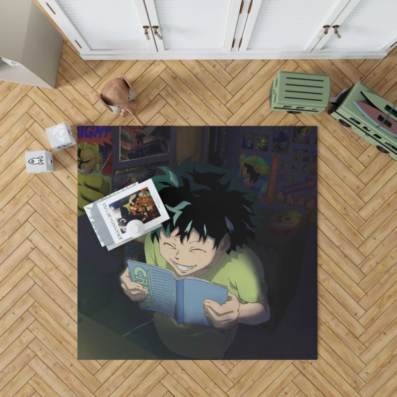 Izuku Midoriya Challenges and Triumphs Anime Rug