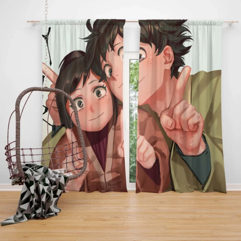 Izuku Midoriya Courageous Hero Anime Curtain